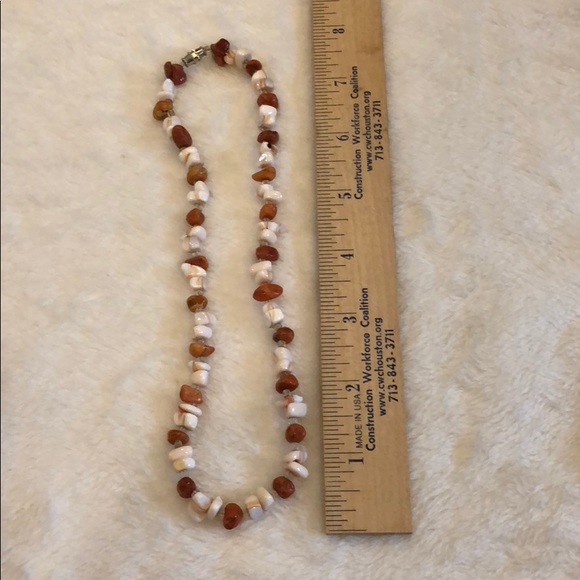 Rock Chip Bead Necklace and Earrings - Picture 2 of 3